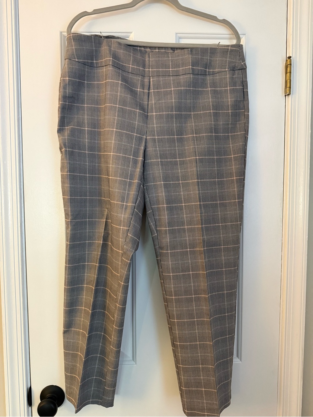 Women’s Tribal Fia Printed Trousers Gray/Black/Pink Houndstooth Size 16